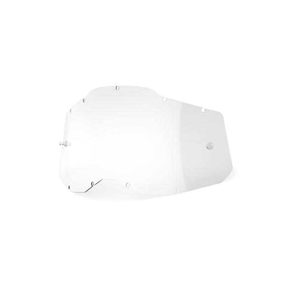 ゴーグル用交換シングルレンズ 100% クリア アンチフォグ RACECRAFT2 /ACCURI2...