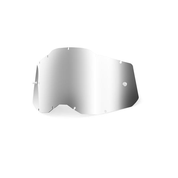 ゴーグル用交換レンズ　100%　シルバーミラー アンチフォグ　RACECRAFT2 /ACCURI2...