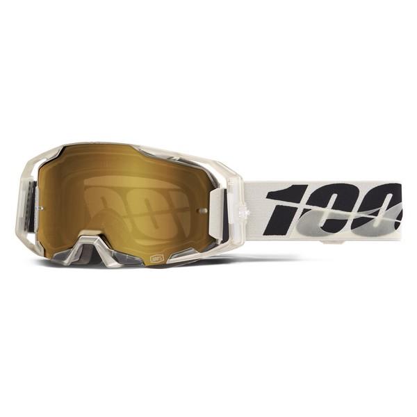 MXゴーグル 100% ARMATIC Pitch トゥルーゴールドミラーレンズ モトクロス 正規輸...