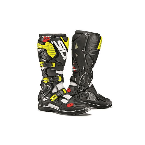 MXブーツ SIDI CROSSFIRE3 WH/BK/F.YL 9.5/44(27~27.5) フ...