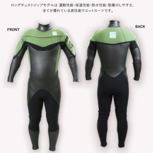 ウェットスーツ セミドライ ロングチェストジッ...の詳細画像1