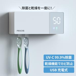 乾燥ファン付き 歯ブラシ除菌器 3分 99.9%除菌 UV-C UV-A 12個LEDランプ 送風 カビ防止 充電式 壁掛け 穴開け不要 電動歯ブラシ 髭剃り対応 HuBDIC PA-TS5000｜wewell