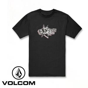 VOLCOM ボルコム Tシャツ ENTERTAINMENT SHORT SLEEVE SHIRT-BLACK (AF512303) 【あす楽対応】プリントTシャツ メンズ レディース｜wflags