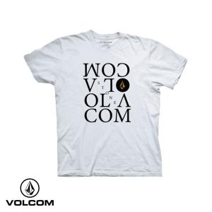 VOLCOM ボルコム Tシャツ 半袖  NTERMIXER S/S TEE(AF742002) プリントTシャツ WHT BLK