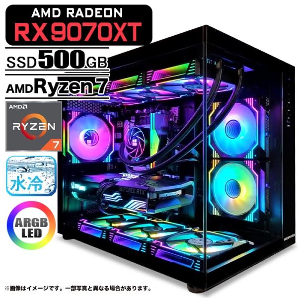 ゲーミングPC デスクトップパソコン 海景房 GMQ360 ブラック AMD Radeon RX90...