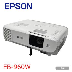 EPPSON 液晶プロジェクター EB-960W 使用300時間以下 3800lm UXGA 3LCD方式 HDMI リモコン 専用バッグ付属:良品