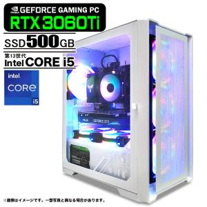 ゲーミングPC ホワイト GeForce RTX3060Ti 第13世代 Corei5 Win10 SSD500GB メモリ16GB eスポーツ PASOUL 煌 1年保証｜whatfun