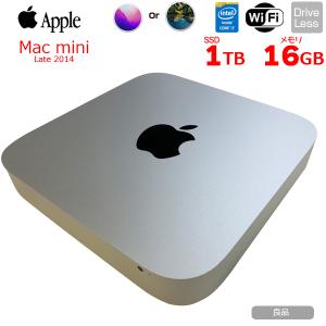 Apple Mac mini MGEQ2J/A A1347 Late 2014 小型デスク 選べるOS Monterey or Bigsur [Core i7 4578U 3.0GHz 16GB SSD1TB 無線 BT ]：良品｜whatfun