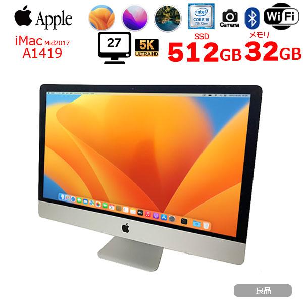 【中古パソコン】Apple iMac 27inch MNE92J/A A1419 5K Mid 20...