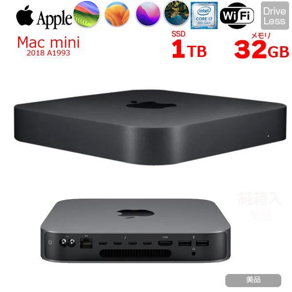 【中古パソコン】Apple Mac mini MRTT2J/A A1993 2018 小型デスク 選...