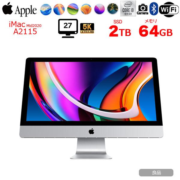 Apple iMac 27inch MXWV2J/A A2115 5K 2020 一体型 選べるOS...