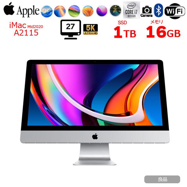 【中古パソコン】Apple iMac 27inch MXWV2J/A A2115 5K 2020 一...