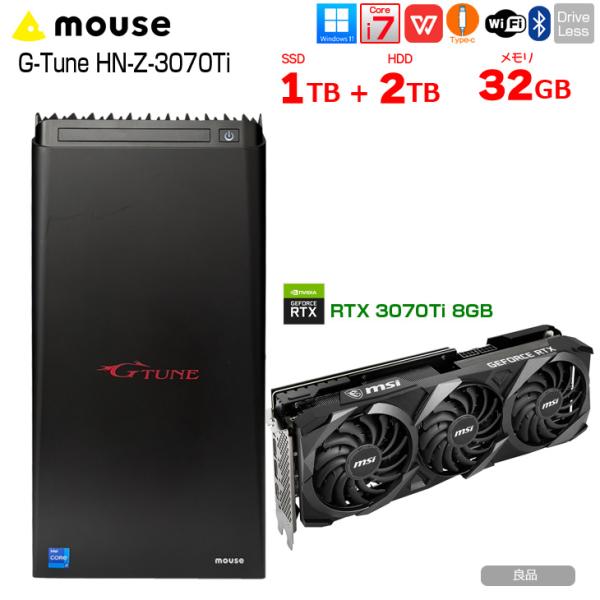 mouse G-Tune HN-Z-3070Ti ゲーミングパソコン RTX3070Ti 8GB 搭...