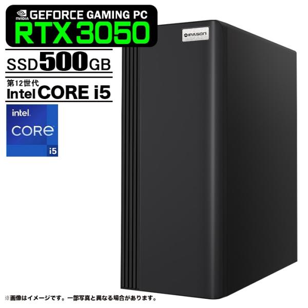 ゲーミングPC  PASOUL S3 ブラック GeForce RTX3050 第12世代 Inte...