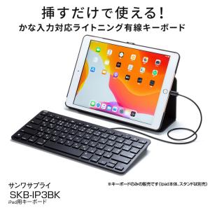 【新品】サンワサプライ iPad用キーボード SKB-IP3BK Lightningコネクタを挿すだ...