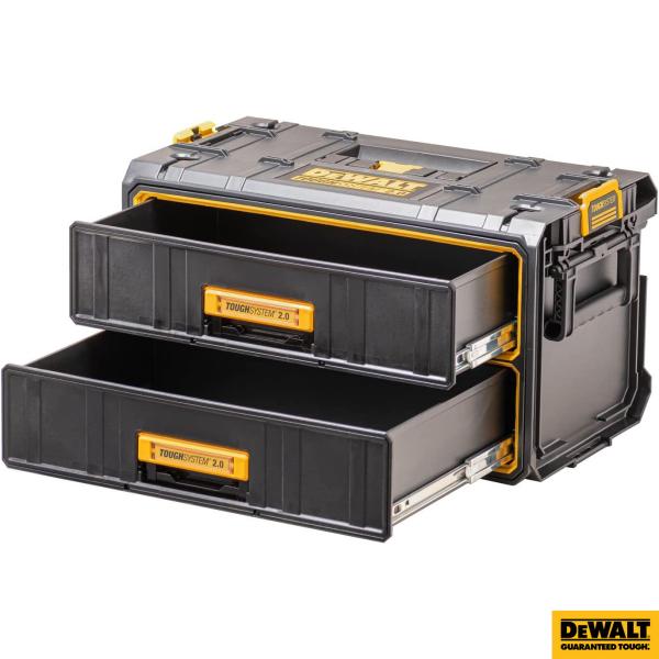 デウォルト DeWALT タフシステム2.0 2段チェスト 工具箱 収納ケース ツールボックス 積み...