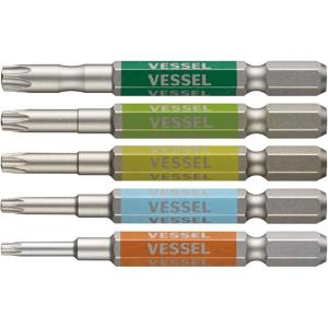 ベッセル VESSEL 40V対応 片頭トルクス 剛彩ビット 5本組 T10H/T15H/T20H/...