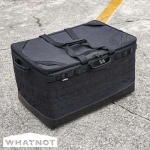 WHATNOT ギアコンテナ ブラック 収納コンテナ ツールボックス アウトドア 収納袋 持ち運び GC-01-BK 4962308971191