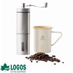 ロゴス logos コーヒーミル 手動 小型 手挽きコーヒーミル ハンドコーヒーミル コンパクト 軽量 持ち運び アウトドア キャンプ 登山 おしゃれ ポータブルミル