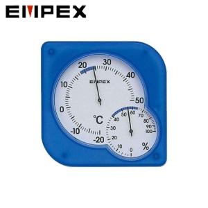 エンペックス 温度計 湿度計 温湿度計 TM-5606 シュクレmidi温・湿度計 壁掛け 置き型 卓上用 ブルー 青 ペット ゲージ 4961386560600