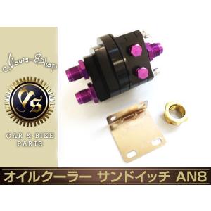 オイルフィルター エレメント稼働 オイルクーラー 移動式 サンドイッチ ブロック M20×1.5 3/4-16UFN AN8 1/8ボルト