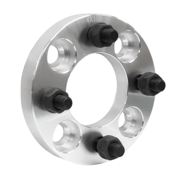 ツライチ☆4穴 PCD100 20mm P1.25 ワイドトレッドスペーサー ナット付 ホイール 日...