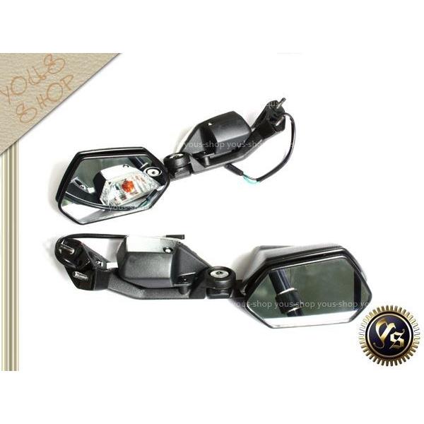 カワサキ Ninja ZX-10R ZX10R LED ウィンカー ミラー ブラック 左右