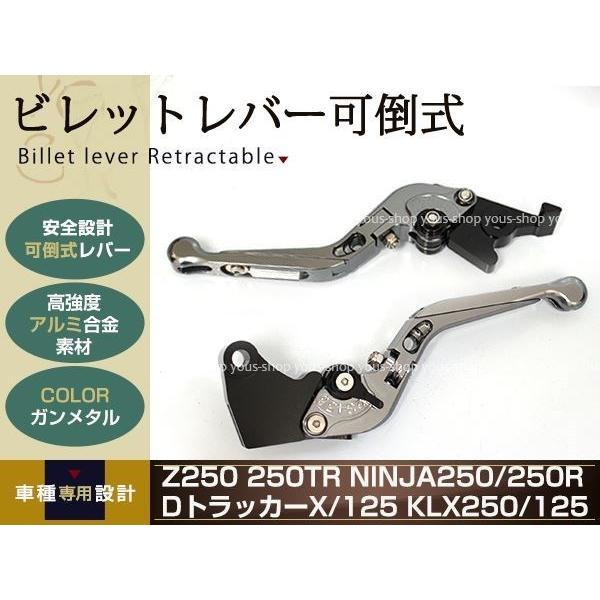 Ninja250 EX250K DトラッカーX Dトラッカー125 レバー ガンメタ