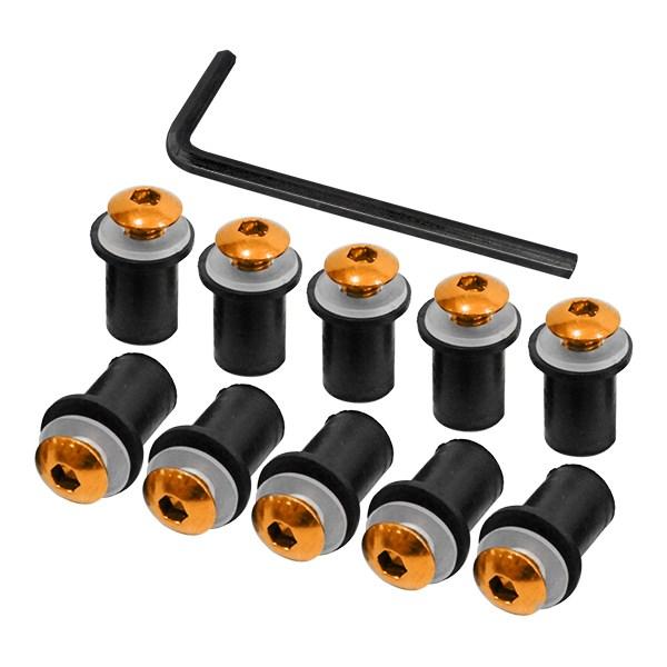 スクリーンボルト ウェルナット YZF-R1 R6 FZ1 FZR1000 ZX-9R 金 ビキニ ...