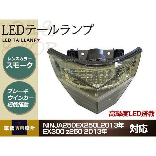 NINJA250 EX250L 2013年 EX300 z250 2013年 スモークテール LED...