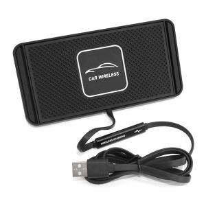 ズレないスマホワイヤレス充電器マットラバー スマホ 置くだけ充電器