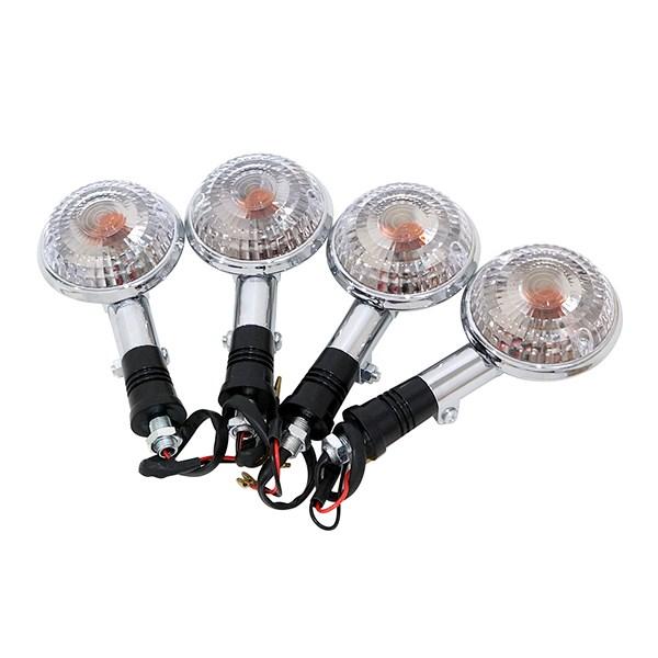 ヤマハ 純正タイプ 丸形 ウインカー クリア 4個 RZ250 RZ350 XV ビラーゴ400 V...