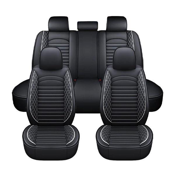 クライスラー 200 JS 汎用 レザー シートカバー ホワイト 運転席 助手席 2列目 前後席 被...