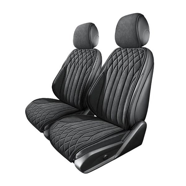 メルセデスベンツ AMG GT R190 汎用 スエード エプロンタイプ シートカバー ブラック 運...