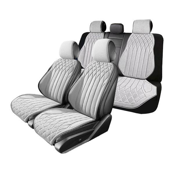 クライスラー 200 JS 汎用 シートカバー スエード ホワイト 運転席 助手席 2列目 前後席 ...