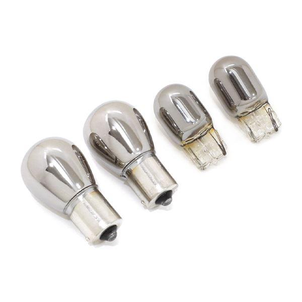 ю 【メール便送料無料】 ステルス球 ウインカー アンバー オレンジ フロント メッキ 12V S2...