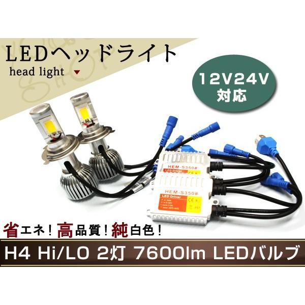 セレナC23/24/25 LED ヘッドライト H4 H/L リレーレス 7600lm CREE ス...