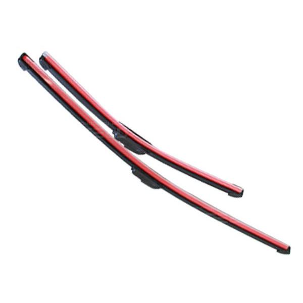 ビビり音/拭きムラ防止 エアロワイパーブレード ホンダ ビート PP1 レッド 赤 2本セット グラ...