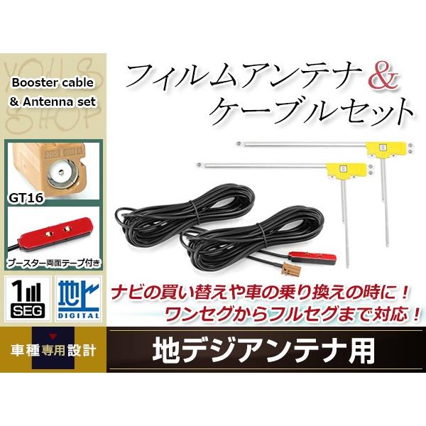 GPS一体型 フィルムアンテナ 1枚 GPS一体型ブースター内蔵ケーブル 1本 ワンセグ HF201...