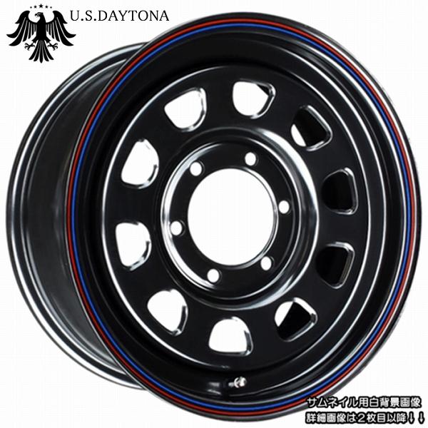 U.S.Daytona デイトナ　ブラックカラー ホイール4本セット　200系ハイエース ※フェンダ...