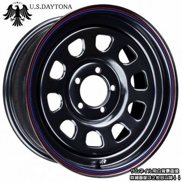 U.S.Daytona デイトナ 　オフセット+20 PCD114.3　ブラックカラー　ホイール4本...