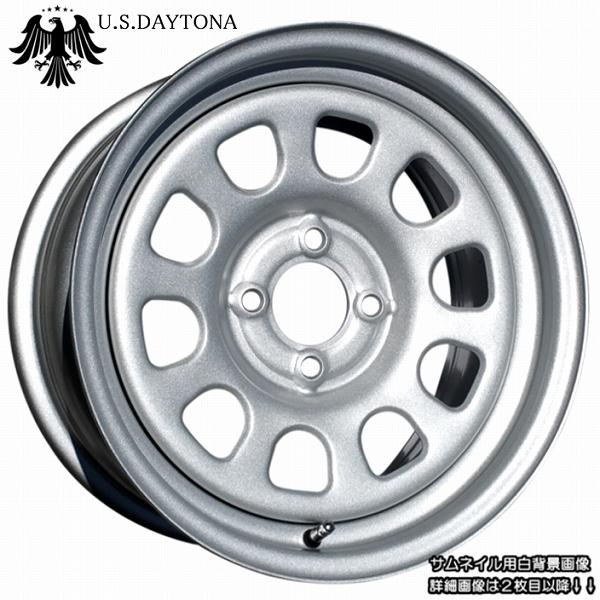 U.S.Daytona デイトナ 15x7.0J オフセット+20 PCD100 シルバーメタリック...
