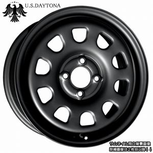 U.S.Daytona デイトナ 15x5.5J オフセット+40 PCD100 ホイール 4本セット 艶消しマットブラック色 軽四カスタム/チューニングサイズ｜WHEEL STATION Y-SHOP店