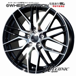 MANARAY sport SPIDER アルミホイール4本 X-TECHNIC Spider 18x8.0J OFF+50 5H/PCD100 精悍な見た目のスパイダー