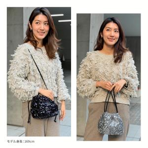 ショルダーバッグ レディース 巾着 スパンコー...の詳細画像4