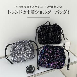 ショルダーバッグ レディース 巾着 スパンコー...の詳細画像5