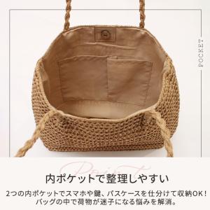 トートバッグ レディース かごバッグ カゴバッ...の詳細画像3