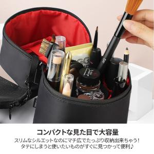 化粧ポーチ 機能的 小さめ バニティ ブラシ入...の詳細画像4