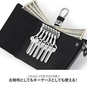 キーケース 財布 三つ折り レディース 牛革 ...の詳細画像3