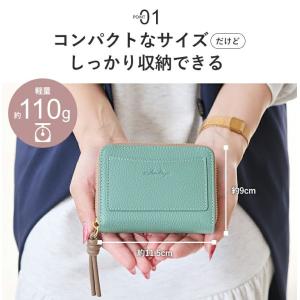 ミニ財布 使いやすい お札を折らない 軽い フ...の詳細画像5